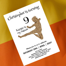 モダン武術アーツカーテ子供の誕生日 招待状