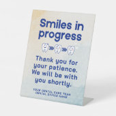 モダン歯科医院スマイル歯のメッセーカスタムジ 台座サイン (正面)