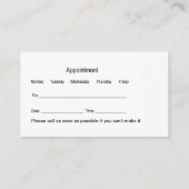 モダン歯科医院デザイン 名刺 (裏面)