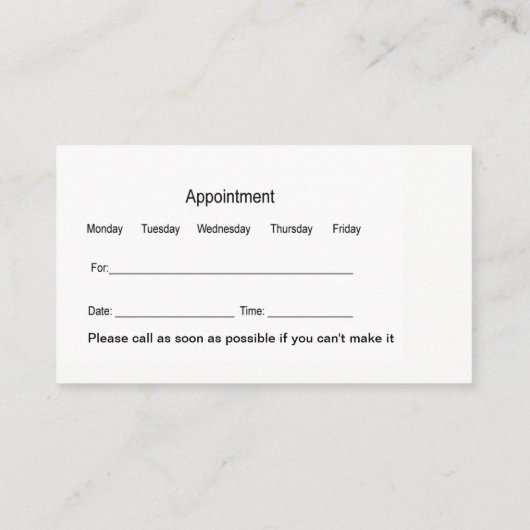 モダン歯科医院デザイン 名刺 (裏面)