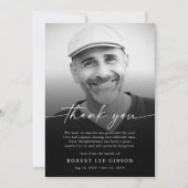 モダン死別悔やみや弔慰葬儀写真 サンキューカード (正面)