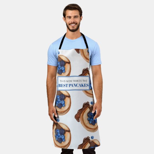 モダン母がパンケ最高のーキを贈る エプロン (着用した状態)
