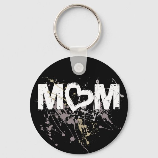 モダン母さんハートデザイン キーホルダー (正面)