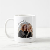 モダン母に最高の対するミニマル主義の贈り物 コーヒーマグカップ (左)