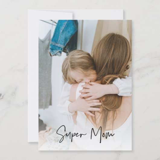 モダン母の写真と母のすごい文字 |お母さんへのプレゼント (正面)