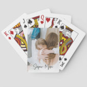 モダン母の写真と母のすごい文字 |お母さんへのプレゼント トランプ (裏面)