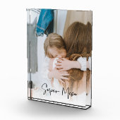 モダン母の写真と母のすごい文字 |お母さんへのプレゼント フォトブロック (右)