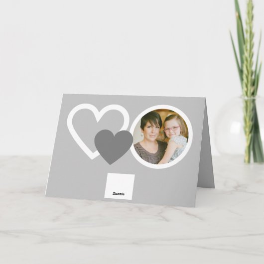 モダン母の日お最高の母さんライトグレーの写真 シーズンカード (裏面)