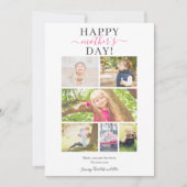 モダン母の日6写真コラージュ カード (正面)