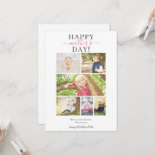 モダン母の日6写真コラージュ カード (正面/裏面インサイチュ)