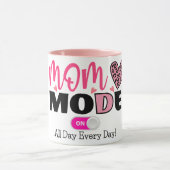 モダン母モードピンクハートコーヒー マグカップ (中央)