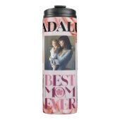 モダン母写真コラージュ最高のマ・エバフローラ タンブラー (正面)