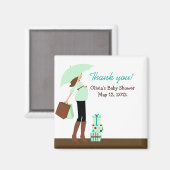 モダン母（緑）赤ちゃんシャワー好き磁石 マグネット (正面/裏面)