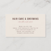 モダン毛ミニマルスタイルイラストレーション線 名刺 (裏面)