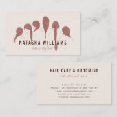 モダン毛ミニマルスタイルイラストレーション線 名刺 (正面/裏面)