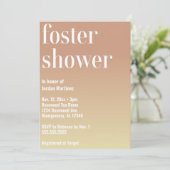 モダン気にシンプル勾配乳児シャワー 招待状 (スタンド正面)