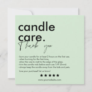 モダン気にCandle & Thank You Business Card サンキューカード