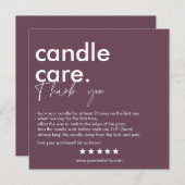モダン気にCandle & Thank You Business Card サンキューカード (正面/裏面)