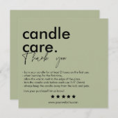 モダン気にCandle & Thank You Business Card サンキューカード (正面/裏面)