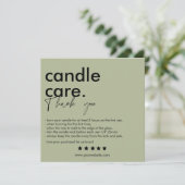 モダン気にCandle & Thank You Business Card サンキューカード (スタンド正面)