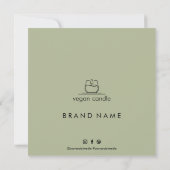 モダン気にCandle & Thank You Business Card サンキューカード (裏面)
