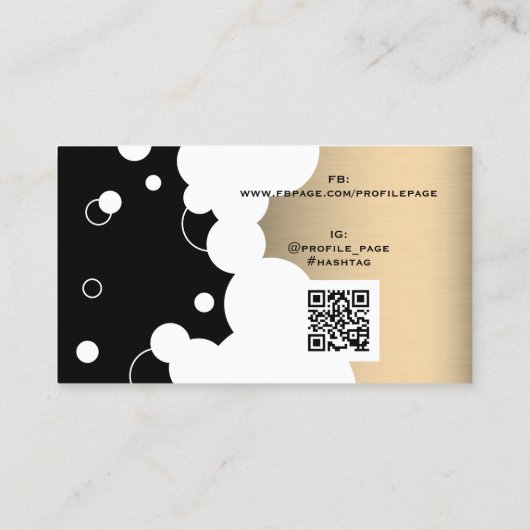 モダン気泡フェイク模様 名刺 (裏面)