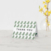 モダン水の色の緑結婚の感謝 カード (黄色い花)