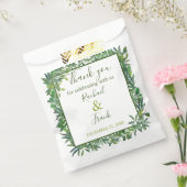 モダン水の色の緑結婚の感謝 フェイバーバッグ (封をした状態)