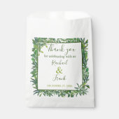 モダン水の色の緑結婚の感謝 フェイバーバッグ (正面)