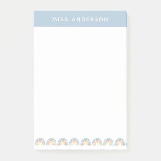 モダン水の色の虹の先生感謝していはギフトn ポストイット (正面)