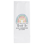 モダン水の色の虹の先生感謝していギフト  ワインギフトバッグ (裏面)