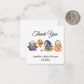 モダン水の色ハロウィンの赤ちゃんシャワー感謝していユー ノートカード (正面/裏面インサイチュ)