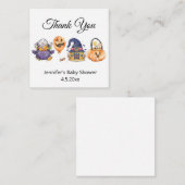 モダン水の色ハロウィンの赤ちゃんシャワー感謝していユー ノートカード (正面/裏面)