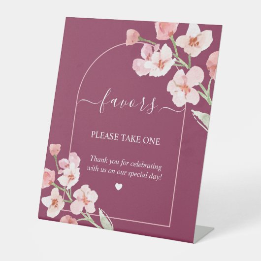 モダン水の色自然フローラアーチが記号を好む 台座サイン (正面)