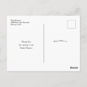 モダン水エレガント色の緑ありがとう ポストカード (裏面)