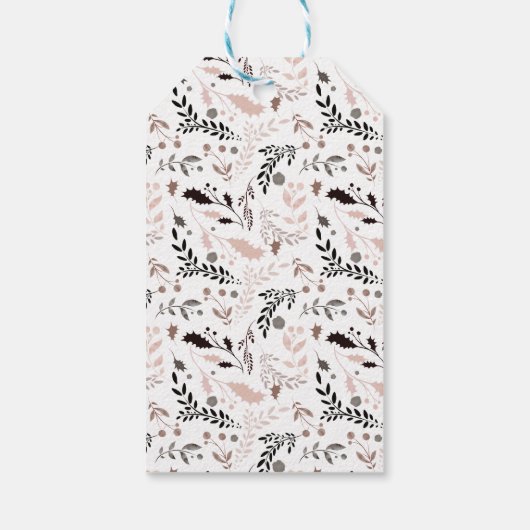 モダン水エレガント色ハッピーホリデー ギフトタグ (裏面)