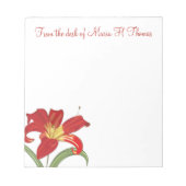 モダン水エレガント色フローラ春 ノートパッド (正面)