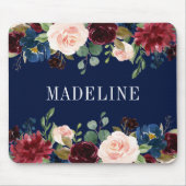 モダン水エレガント色フローラ流行 マウスパッド (正面)