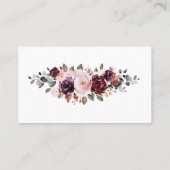 モダン水エレガント色フローラ 名刺 (裏面)