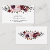 モダン水エレガント色フローラ 名刺 (正面/裏面)