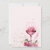 モダン水エレガント色ワインブライダルシャワー 招待状 (裏面)