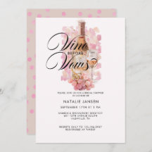 モダン水エレガント色ワインブライダルシャワー