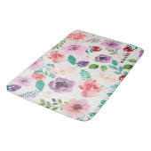 モダン水カラフル彩花の模様 バスマット (アングル)