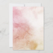 モダン水カラフル色フローラリハーサルディナー 招待状 (裏面)