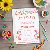 モダン水カラフル色ブロッツ子供の誕生日 招待状