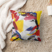 モダン水カラフル色プロファイル抽象芸術 クッション (ブランケット)