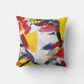 モダン水カラフル色プロファイル抽象芸術 クッション (正面)