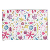 モダン水カラーフローラ絵画 枕カバー (正面右)