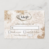 モダン水ミニマル色オイスタービーチRSVP エンクロージャーカード (正面)