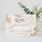 モダン水ミニマル色オイスタービーチRSVP エンクロージャーカード (スタンド正面)